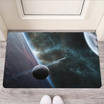 Planet And Space Print Rubber Doormat