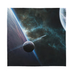 Planet And Space Print Silk Bandana