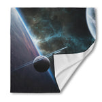 Planet And Space Print Silk Bandana