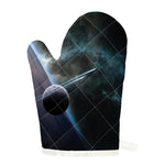 Planet And Space Print Single Oven Mitt