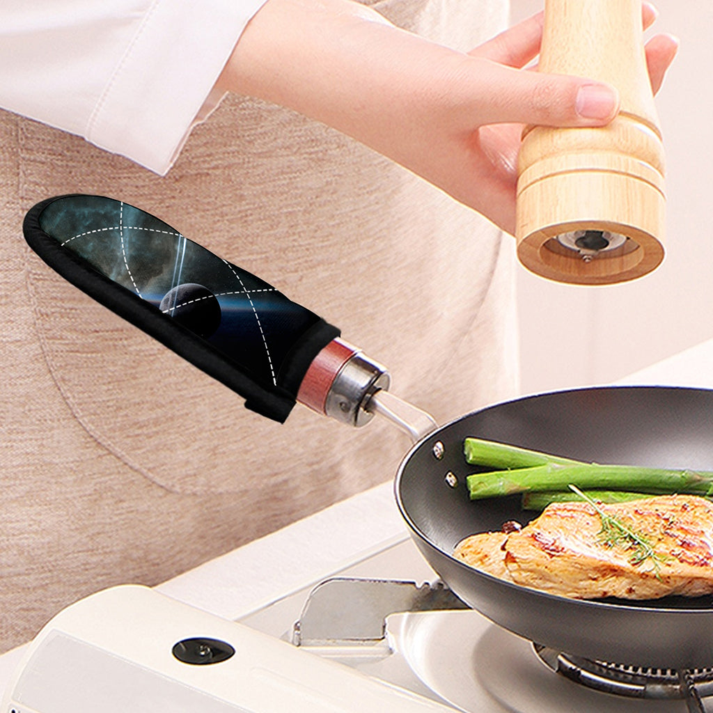 Planet And Space Print Skillet Handle Cover