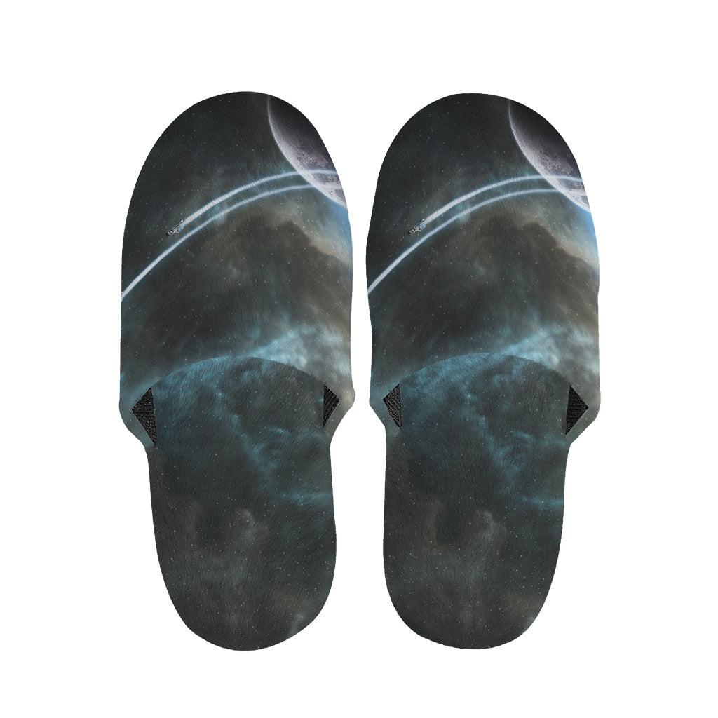 Planet And Space Print Slippers