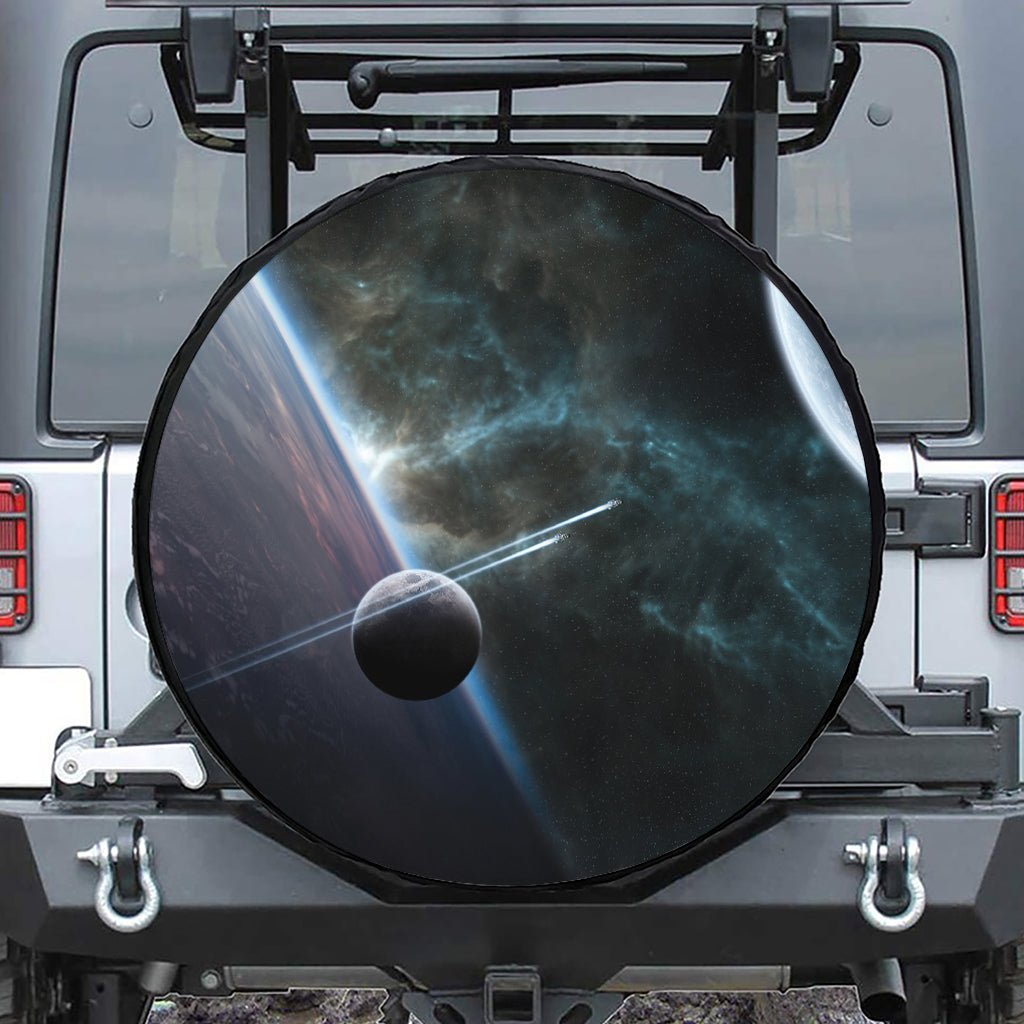 Planet And Space Print Tire Cover