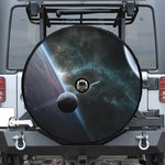 Planet And Space Print Tire Cover With Camera Hole