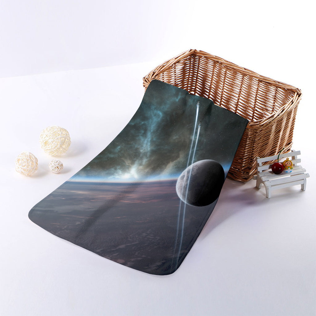 Planet And Space Print Towel