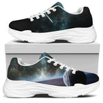 Planet And Space Print White Chunky Shoes
