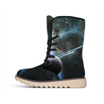 Planet And Space Print Winter Boots