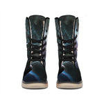 Planet And Space Print Winter Boots