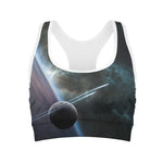 Planet And Space Print Women's Sports Bra
