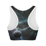Planet And Space Print Women's Sports Bra