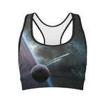 Planet And Space Print Women's Sports Bra