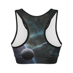 Planet And Space Print Women's Sports Bra