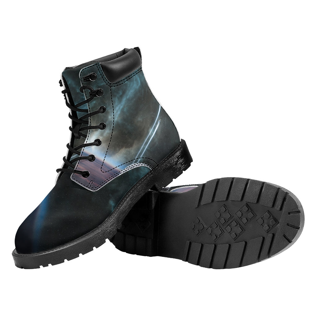 Planet And Space Print Work Boots