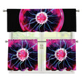 Plasma Ball Print 3 Piece Kitchen Curtains