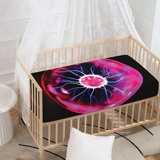 Plasma Ball Print Baby Crib Sheet