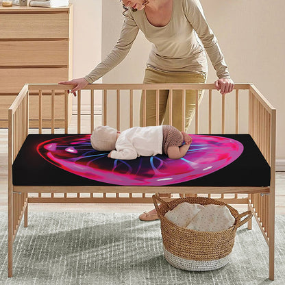 Plasma Ball Print Baby Crib Sheet