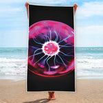 Plasma Ball Print Beach Towel
