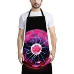 Plasma Ball Print Bib Apron With Pocket