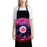 Plasma Ball Print Bib Apron With Pocket
