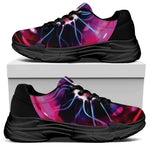 Plasma Ball Print Black Chunky Shoes