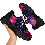 Plasma Ball Print Black Chunky Shoes