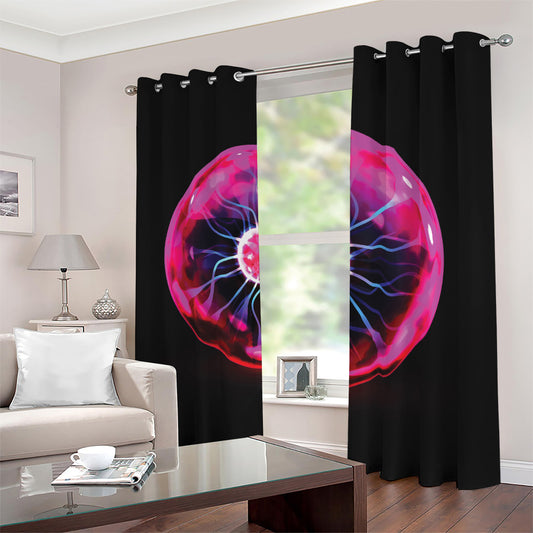 Plasma Ball Print Blackout Grommet Curtains