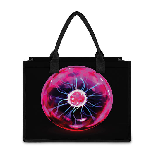 Plasma Ball Print Canvas Tote Bag