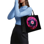 Plasma Ball Print Canvas Tote Bag