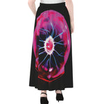 Plasma Ball Print Chiffon Maxi Skirt