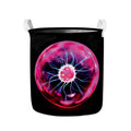Plasma Ball Print Collapsible Laundry Basket