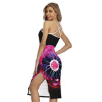 Plasma Ball Print Cross Back Cami Dress