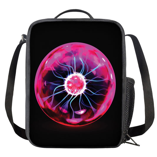 Plasma Ball Print Crossbody Lunch Bag