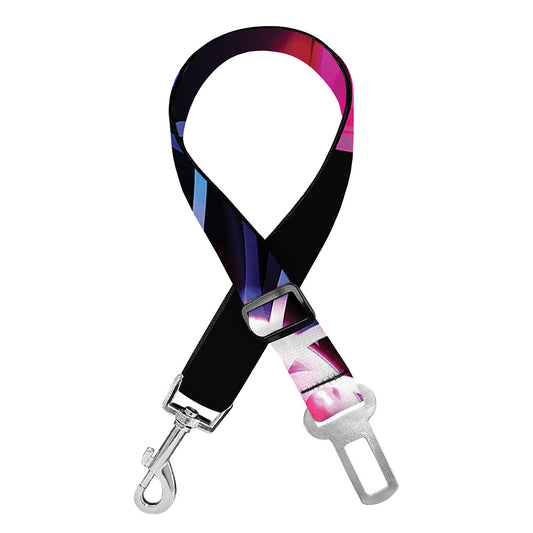 Plasma Ball Print Dog Seat Belt