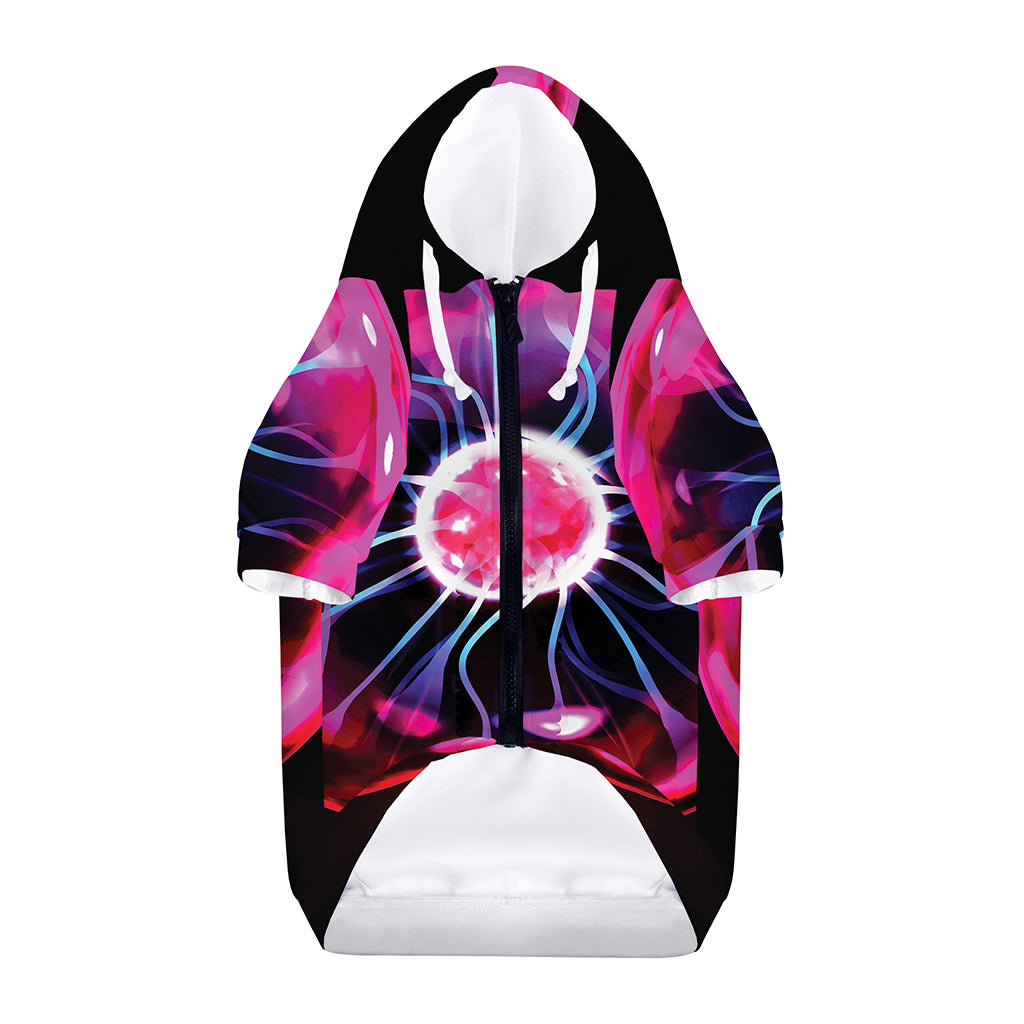 Plasma Ball Print Dog Zip Up Hoodie