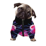 Plasma Ball Print Dog Zip Up Jacket