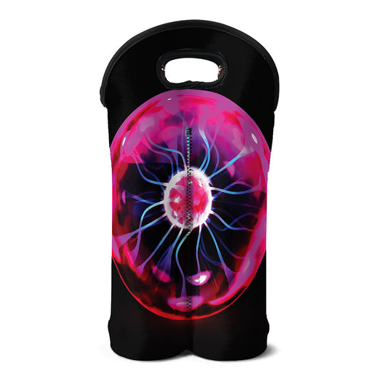 Plasma Ball Print Double Neoprene Wine Tote