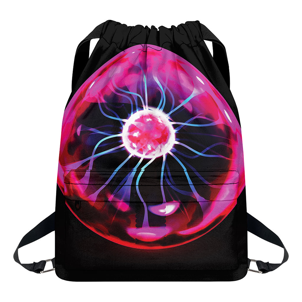 Plasma Ball Print Drawstring Backpack