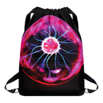 Plasma Ball Print Drawstring Backpack