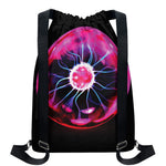 Plasma Ball Print Drawstring Backpack