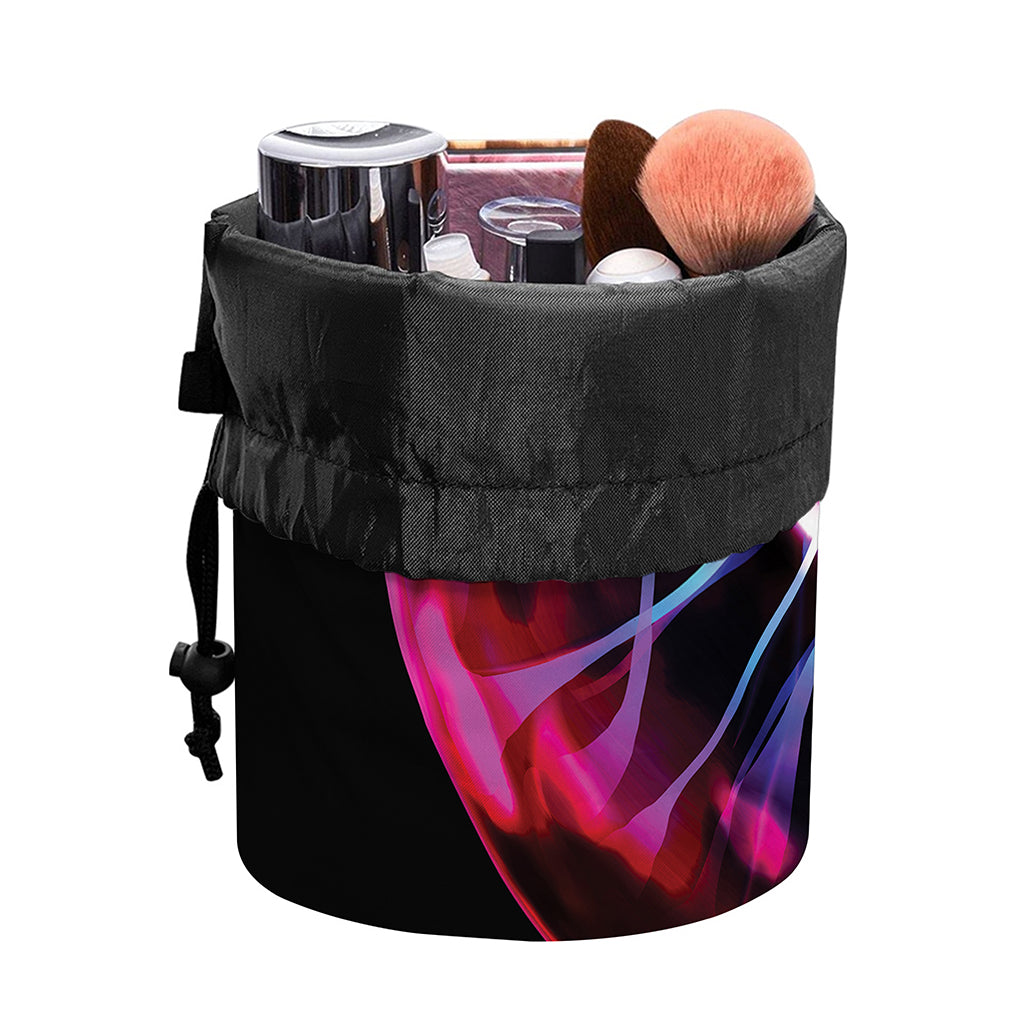 Plasma Ball Print Drawstring Makeup Bag