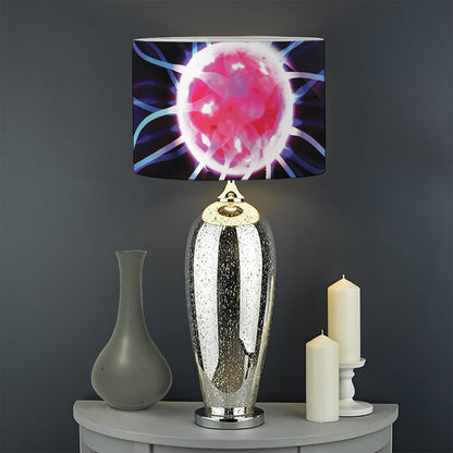 Plasma Ball Print Drum Lamp Shade