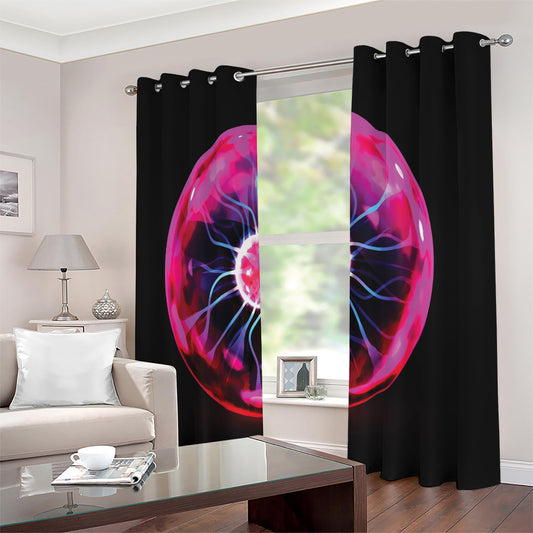 Plasma Ball Print Extra Wide Grommet Curtains