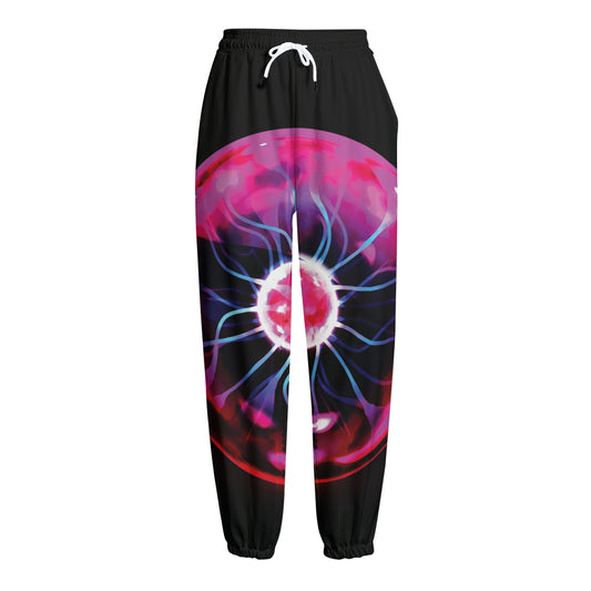 Plasma Ball Print Fleece Lined Knit Pants