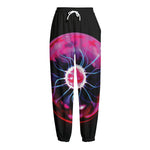 Plasma Ball Print Fleece Lined Knit Pants