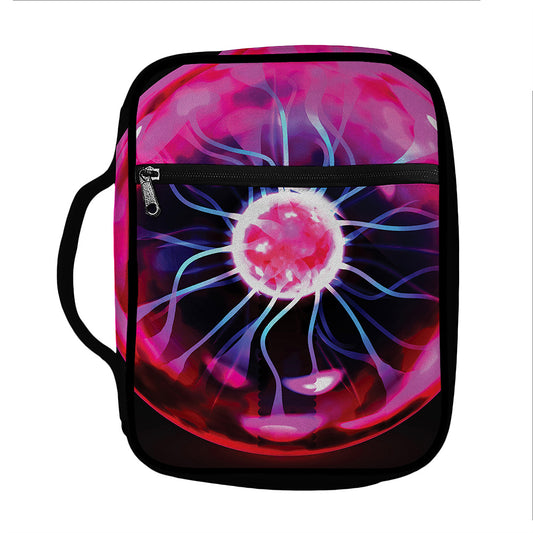 Plasma Ball Print Front Pocket Bible Bag