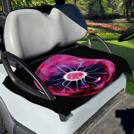 Plasma Ball Print Golf Cart Seat Cover