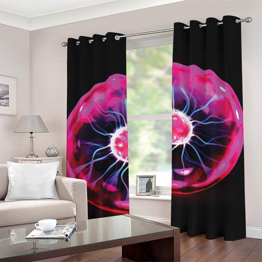 Plasma Ball Print Grommet Curtains