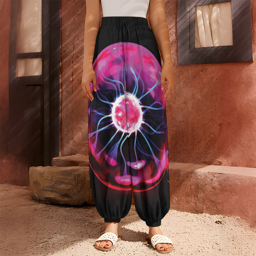 Plasma Ball Print Harem Pants