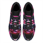 Plasma Ball Print High Top Leather Sneakers