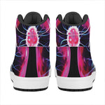Plasma Ball Print High Top Leather Sneakers